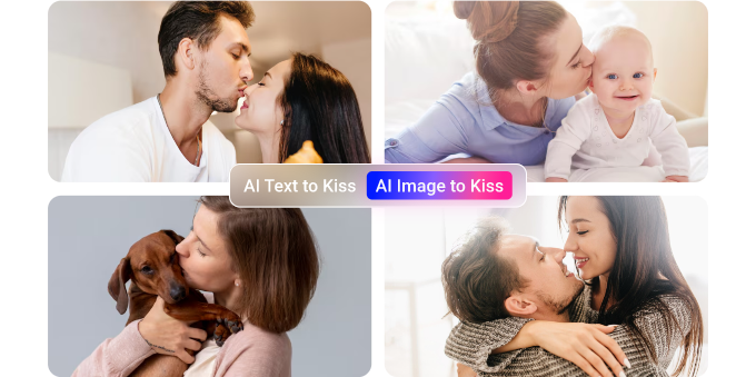 Image ou Texte en Vidéo Baiser IA
