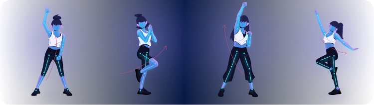 Modèles mouvements de danse IA