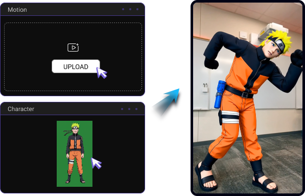 Créer vidéo échange de corps IA par upload