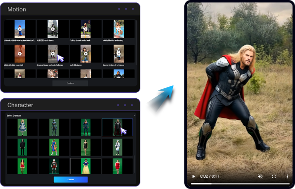 Créer vidéo échange de corps IA avec modèles