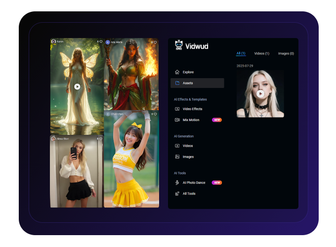 Vidéo échange de corps IA avec assets